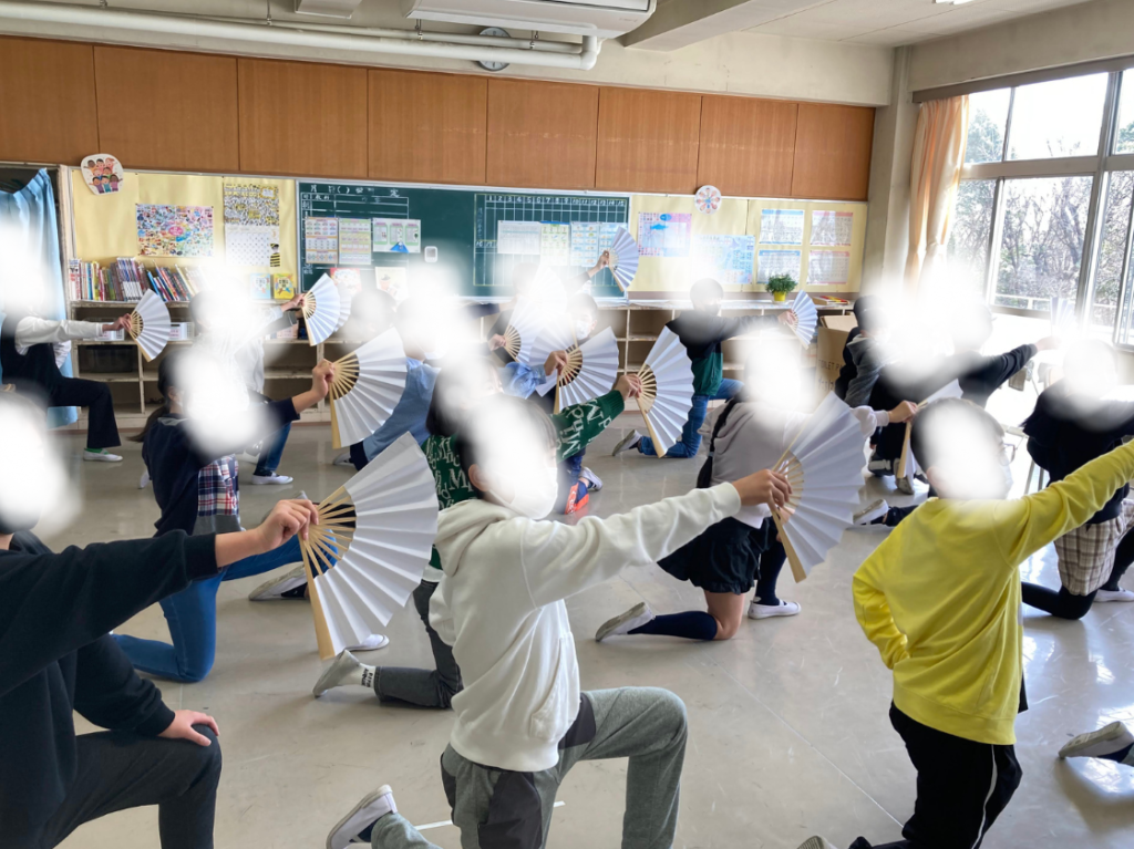 おしゃらく音頭練習風景