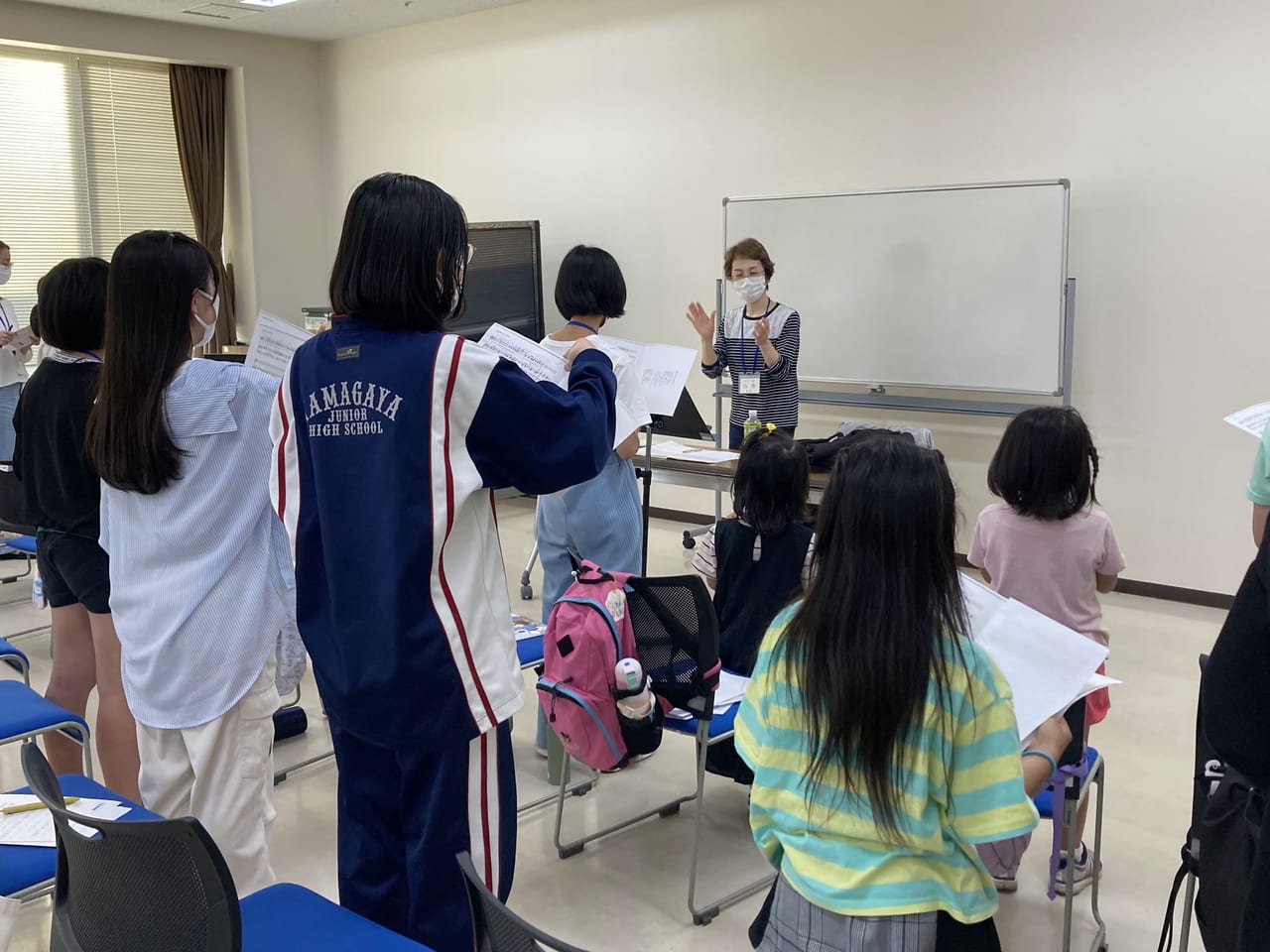 鎌ケ谷少年少女合唱団の練習風景