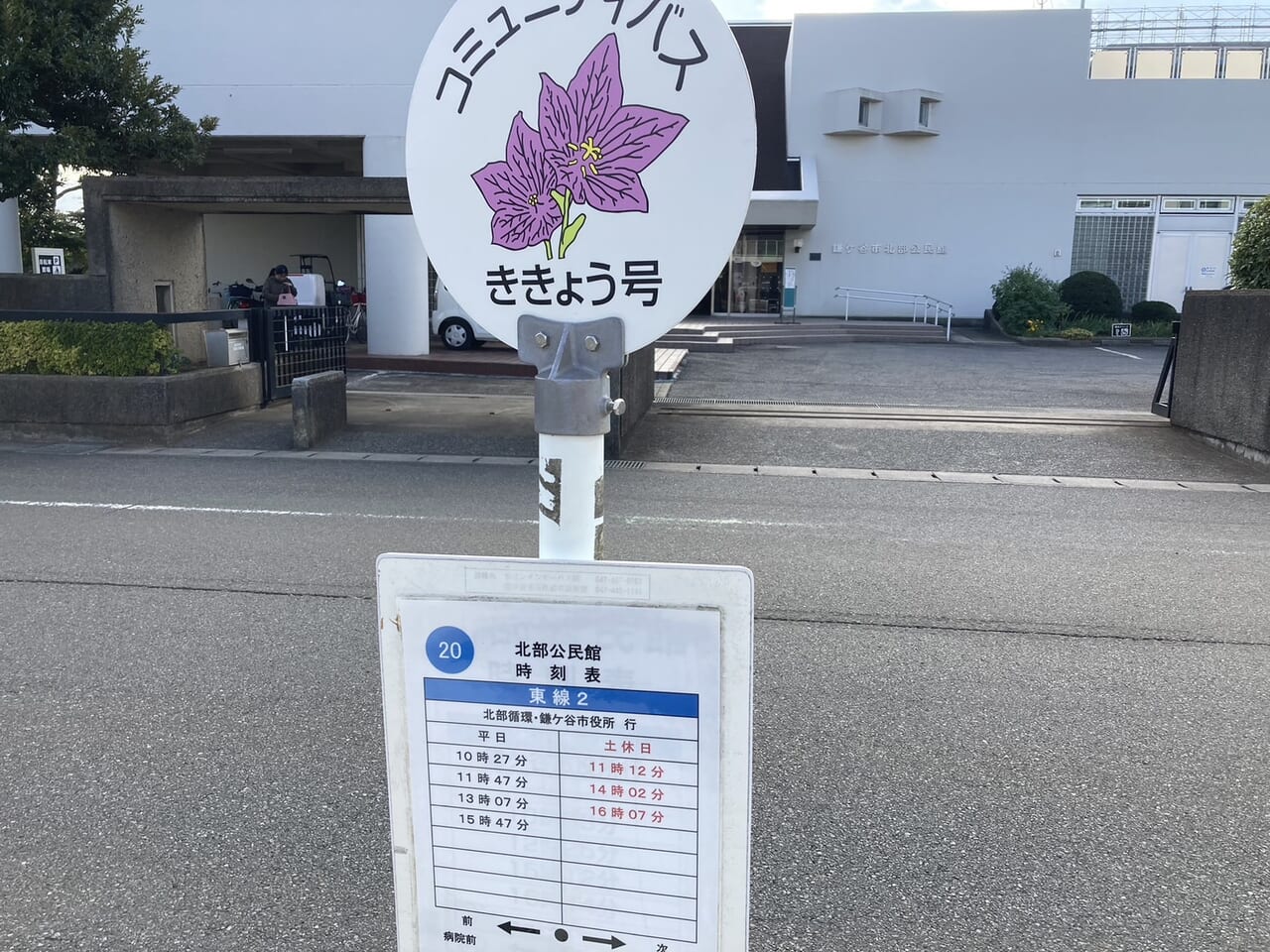 北部公民館前バス停