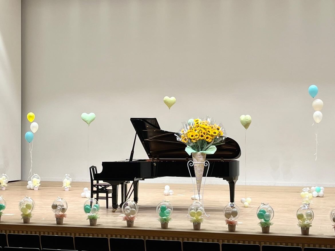 ピアノの発表会の装飾