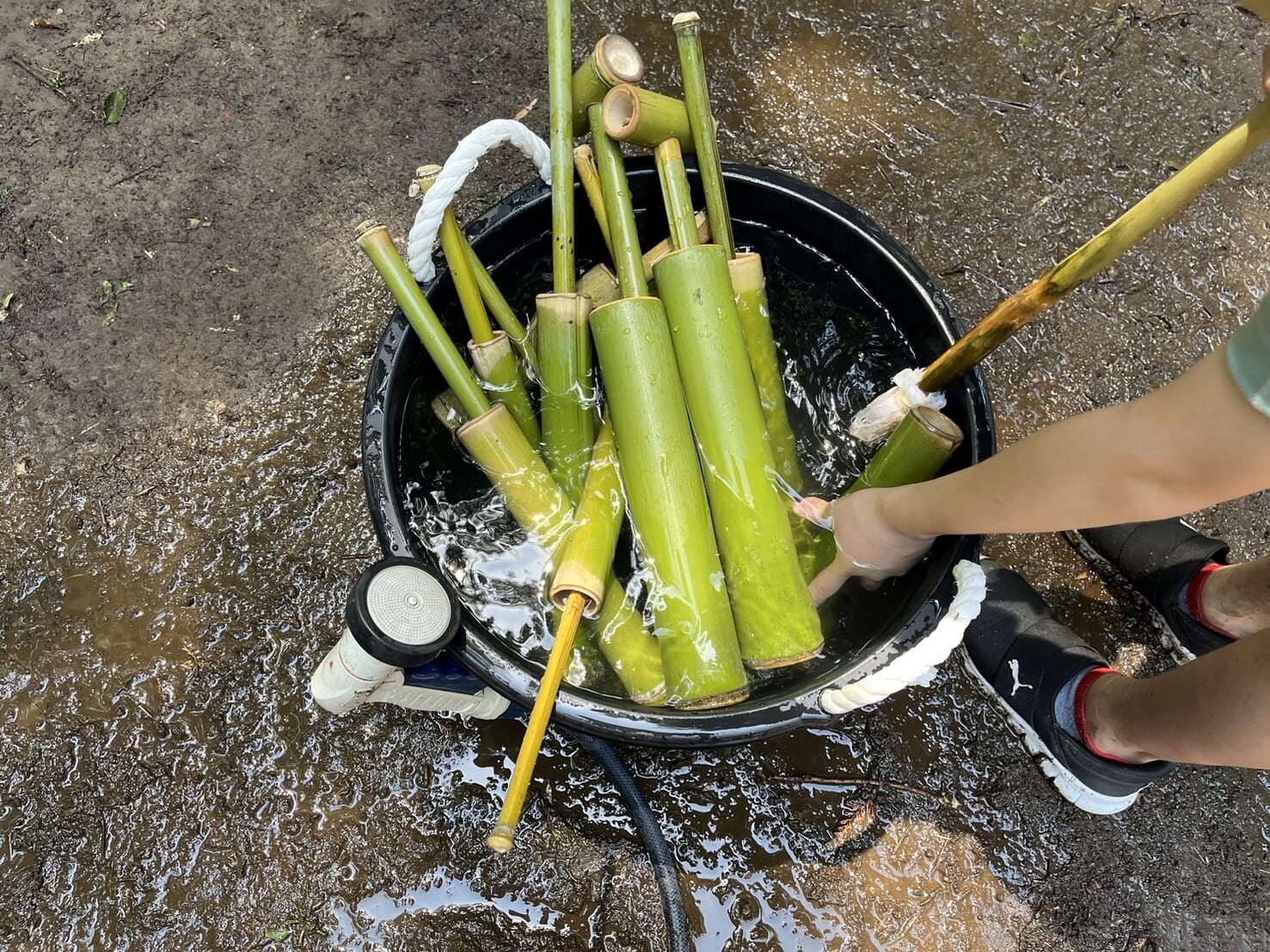 竹製の水鉄砲