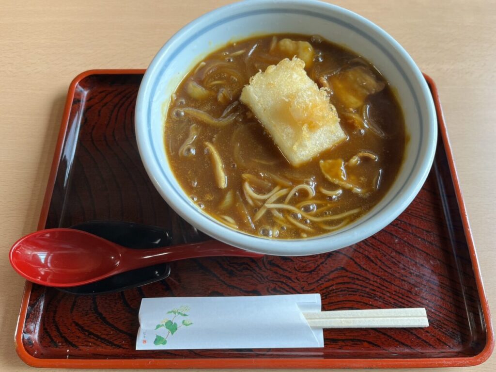 カレー南蛮そば揚げもちトッピング