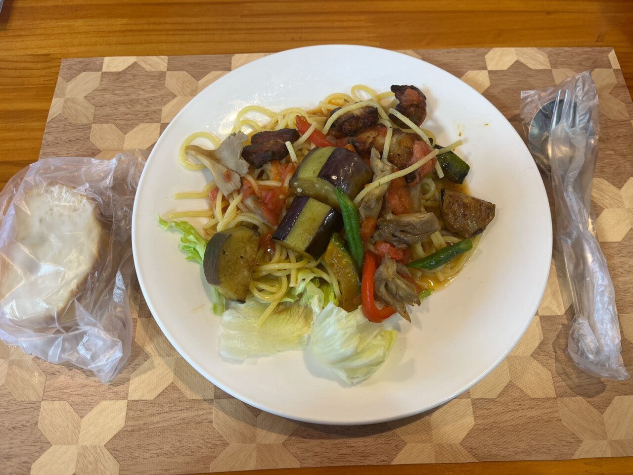 ベーコンと季節野菜塩味