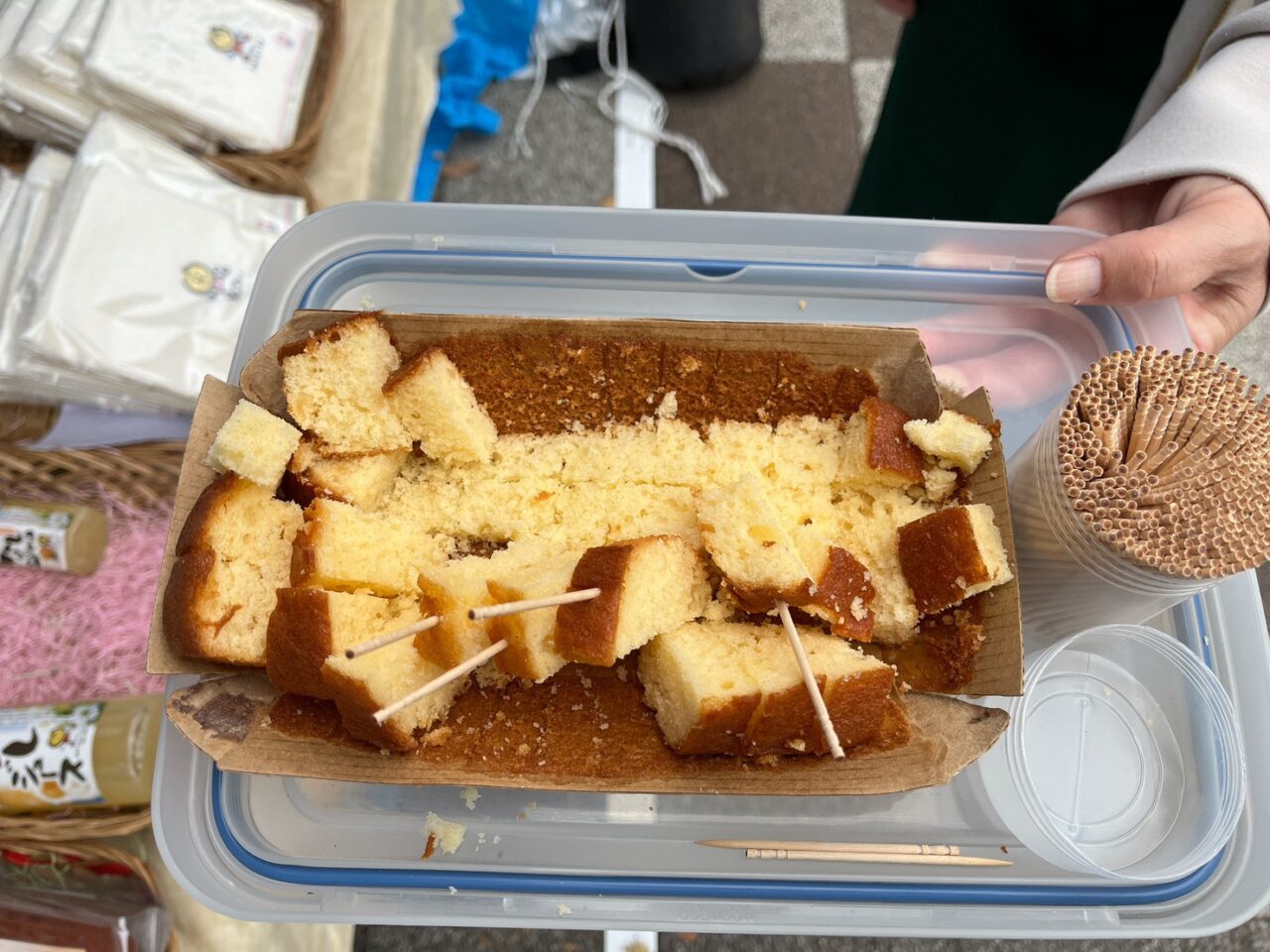 梨パウンドの試食