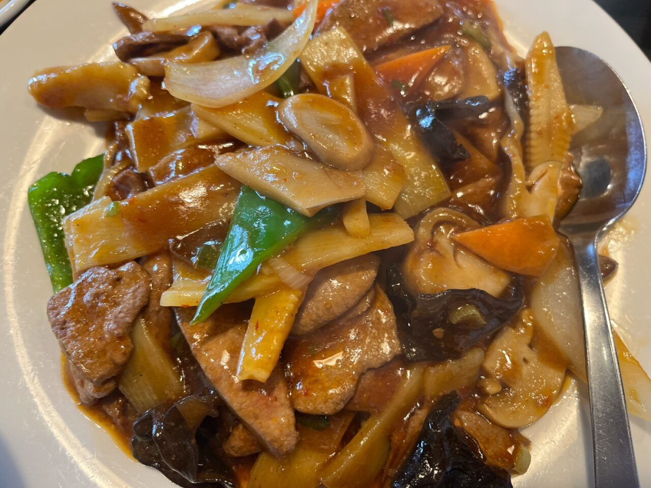 レバーと五目野菜のピリ辛炒め